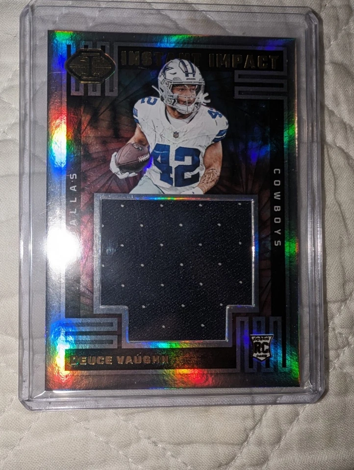 2023 Illusions Deuce Vaughn Instant Impact Rookie Patch Card Cowboys - Image 1 of 2