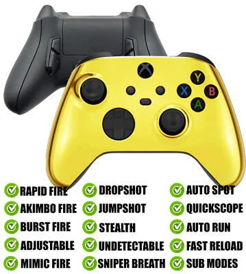 Gold Chrome Modded Reflex Buttons Rapid Fire Mod Controller for Xbox Series X S - Image 1 of 4