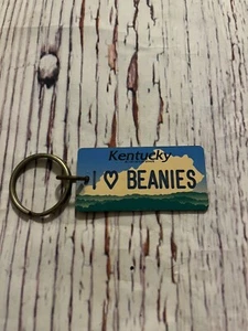 Vintage Beanie Babys Baby Schlüsselanhänger I Love Beanies Kentucky Nummernschild selten - Bild 1 von 2