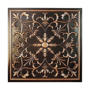 Pannello Parete PVC Piastrella Soffitto Artistica 3D PL70 Rame Tradizionale 10pz - Foto 1 di 23
