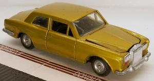 Vintage Mebetoys Rolls Royce Silver Shadow Green-Gold 4.75" About 1/43 Scale - Picture 1 of 2