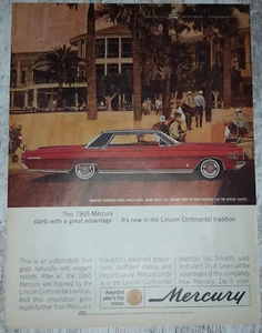 1965 Mercury Vintage Print Ad Mont Clair Sedan Luxury Doral Beach Hotel Miami - Picture 1 of 1