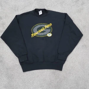 Vintage Green Bay Packers Crew Neck Sweater Large NFL Football Pullover 90s - Picture 1 of 8