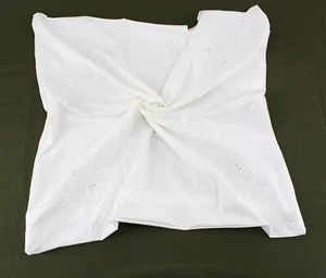 2x Cojín de desfile antiguo funda de cojín 75x70 bordado flores mariposas - Imagen 1 de 3