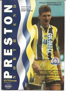 Football Programme PRESTON NORTH END v WIGAN ATHLETIC Apr 1995 - Picture 1 of 1
