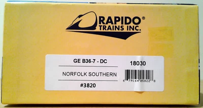 HO SCALE RAPIDO GE B36-7 NORFOLK SOUTHERN NS #3820 18030 - Image 1 of 4