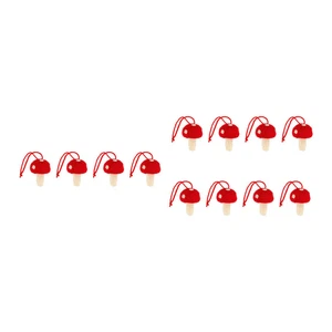 12PCS Albero di Natale Rosso Funghi Feltro Ornamenti Feltro Fungo per Artigianato - Foto 1 di 12