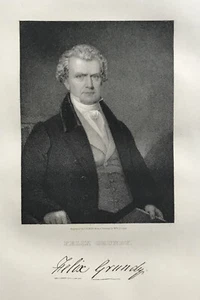 steel engraving Grundy Felix 13th US Attorney General US Senator W B Cooper 1858 - Picture 1 of 6
