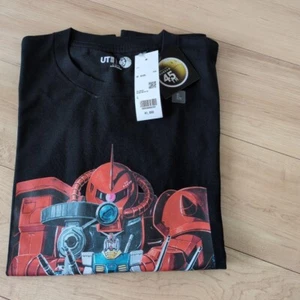 L(JPN) size UNIQLO Mobile Suit Gundam 45th Anniversary T-shirt Black from Japan - Picture 1 of 3