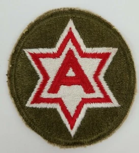 Vintage US Army WWII 6th Army Embroidered Uniform Patch - Picture 1 of 2