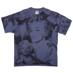 Vintage Marilyn Monroe 1997 All Over Print Winterland Single Stitch Large Shirt - Picture 1 of 17