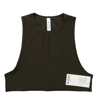 New Lululemon Size 8 Muscle Love Crop Tank Tough DKOV Dark Olive Green - Image 1 of 4