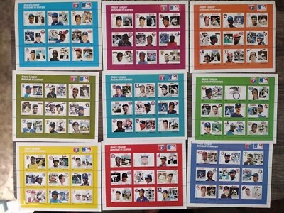 Grenada 1988 - Major League Baseball in Stamps" Series. All 9 Stamp Sheets! MLB - Image 1 of 4