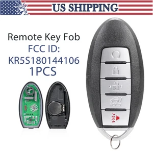 433 MHz para Nissan Rouge 2017 2018 5 botones remoto coche llavero S180144110 chip 4A - Imagen 1 de 9