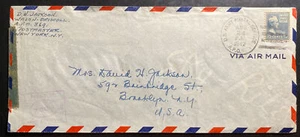 1942 US Army Post Office 869 Trinidad Censored Airmail Cover to Brooklyn NY USA - Picture 1 of 2