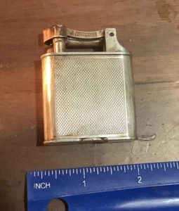 Alfred Dunhill The Standard Lift Arm Silver Engine Turned Barley Pattern Lighter - Picture 1 of 7