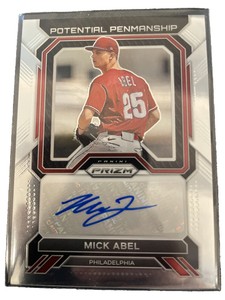 2023 Panini Prizm Baseball Mick Abel Potential Penmanship Silver Auto Phillies