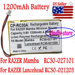 1200mAh Battery For RAZER Mouse Mamba RC30-027101 / Lancehead RC30-021203 - Picture 1 of 2