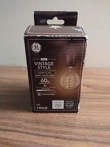GE Vintage Style LED Globe Light Bulb, 5 Watts (60 Watt Equivalent) Warm Candle - Picture 1 of 2
