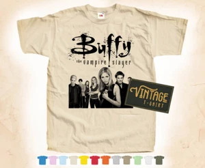 Black Print BUFFY The Vampire Slayer v.1 T-SHIRT Tee Vintage Poster Colors S-5XL - Picture 1 of 4