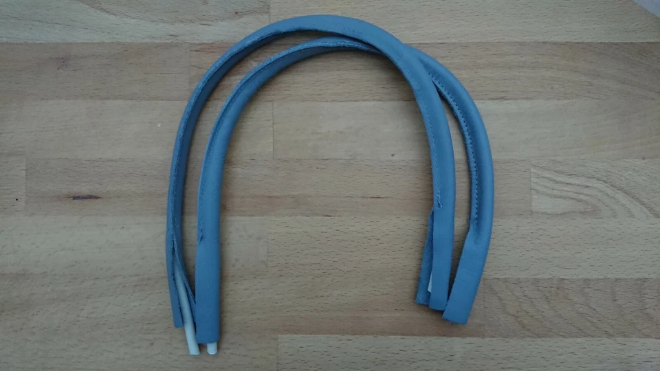 Taschenbügel grau Kunstleder Taschengriff Taschen Bügel Griff   - Bild 1 von 1