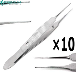 10 piezas Nuevos fórceps oftálmicos castroviejo 4" Sutura 0,3 mm Atar 1x2 Micro Dientes - Imagen 1 de 7