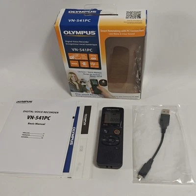 Grabadora de voz digital Olympus VN-541PC negra USB PROBADA CON caja cable USB - manual Foto 1 de 4