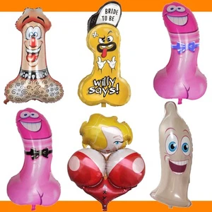 XXL Penis Brüste JGA Folienballons Luftballon Junggesellinnenabschied Mann Frau - Picture 1 of 12