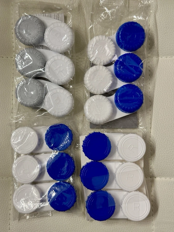 2 juegos de 3 estuches de almacenamiento para lentes de contacto - marca L+R (varios diseños) - Imagen 1 de 1