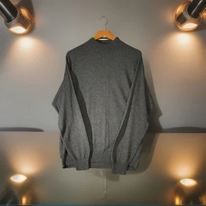 Vintage Cashmere Et Soie Italian Sweater Mens L Gray Classic Made in Italy - Picture 1 of 5