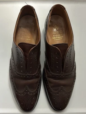 8.5 Crockett Jones for Brooks Brothers burgundy wingtip shoes - Image 1 of 4