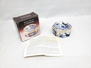 Royal Peacock 3,25" scatola portagioie esagonale porcellana di Heritage Mint Japan con scatola - Foto 1 di 15