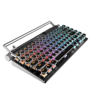 Wireless Typewriter Keyboard, Mechanical and Retro Computer Typewriter Keyboa... - Picture 1 of 5