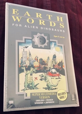 EARTH WORDS FOR ALIEN DINOSAURS Super Multimedia Version Voice In 4Languages NEW - Image 1 of 4