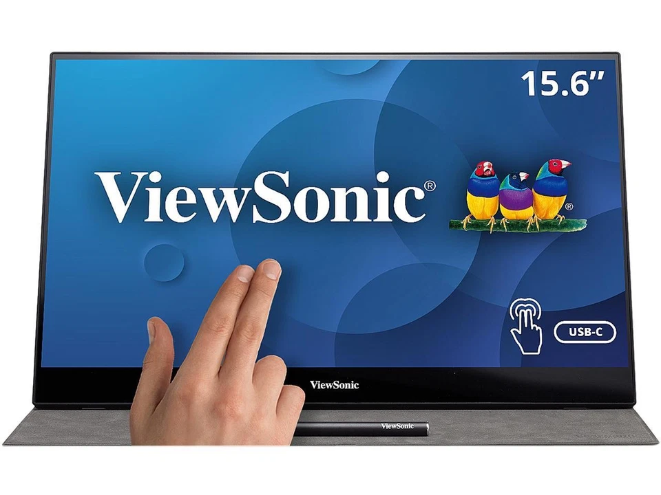 ViewSonic TD1655 15.6 Inch 1080p Portable Monitor with IPS Touchscreen, 2 Way - Image 1 of 4