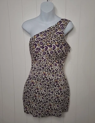 Vestido de fiesta de cóctel Wow Couture para mujer talla pequeña estampado animal Foto 1 de 4