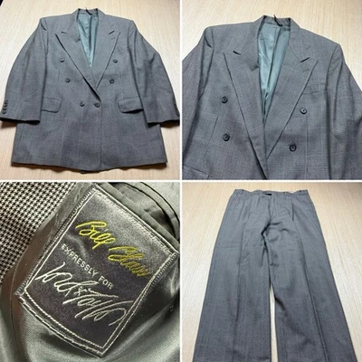 Traje Chaqueta Lord & Taylor Bill Blass Negro Blanco Pata de Gallo 44 Pantalones 36x31 De Colección Foto 1 de 4