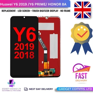 For Huawei Y6 2019 Replacement LCD Touch Screen Display Digitiser Assembly Black - Picture 1 of 2