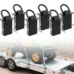 6PCS Stake Pocket D Rings WLL 5400lbs Heavy Duty Removable For Utility Trailers - Picture 1 of 24