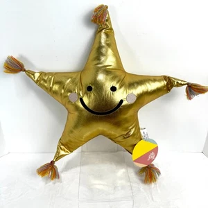 Oh Joy! Gold Sternform bestickt Dekokissen mit Quasten 16x16 Poly Gold - Bild 1 von 10