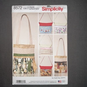 Bolsas Simplicity 8572 en 2 tamaños con fundas intercambiables SIN CORTAR bolso cartera - Imagen 1 de 3