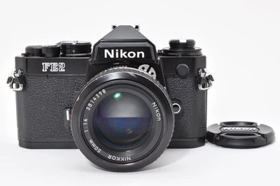 ▶️ [Exc.]Cámara fotográfica Nikon FE2 SLR 35 mm negra + NIKKOR Ai 50 mm f/1,4 2643020 Foto 1 de 4