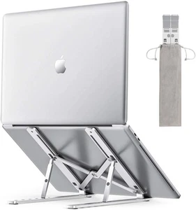 Portable Adjustable Laptop Stand for Desk, Portable Foldable Aluminum Laptop ... - Picture 1 of 6
