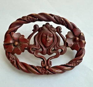 Dornröschen Jugendstil Brosche selten - Bild 1 von 10