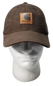 Sombrero Carhartt De Colección Para Hombres Snapback Cuero Marrón Parche Lona Hecho en EE. UU. A16CHT - Imagen 1 de 11