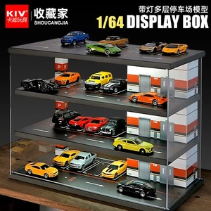 Parking Lot Model Scene 1:64 Simulation Underground Garage Scene Acrylic Light - Picture 1 of 7
