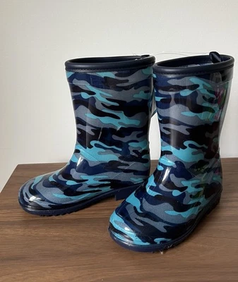 NWT Stride Rite Blue Camo  Rain Boots Boys Size 9 - Image 1 of 4
