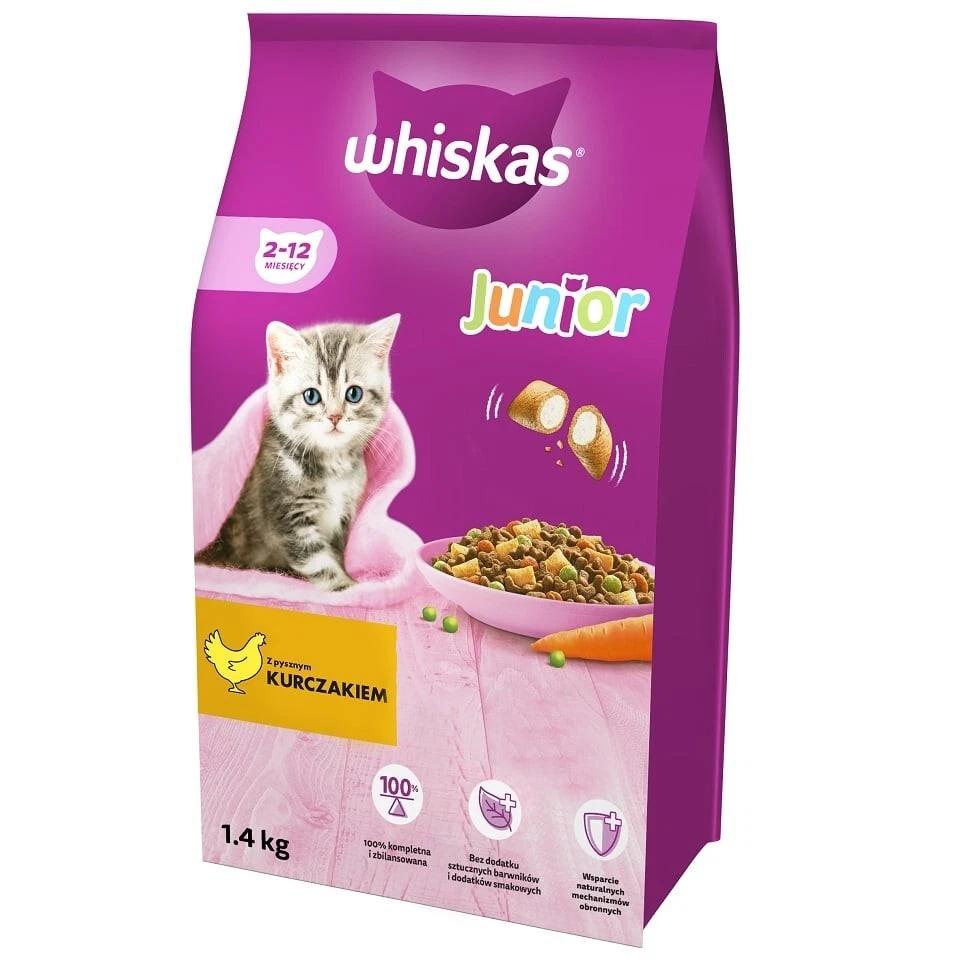 1,4 kg WHISKAS Junior Trockenfutter mit Huhn für Kätzchen - Bild 1 von 1