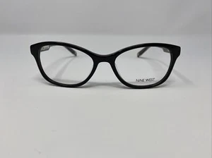 NINE WEST Eyeglasses Frame NW5182 001 52-17-135 2006 Black/Gold Full Rim YD77 - Picture 1 of 10
