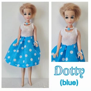 DAWN DOLL CLOTHES - DOTTY Blue Baby-doll Dress and Jewelry HM NO DOLL dolls4emma - Picture 1 of 6